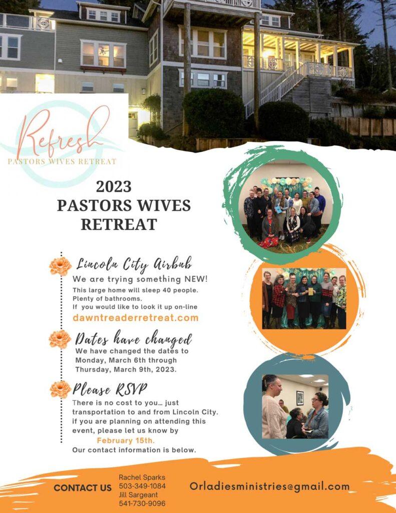 pastors wives retreat poster